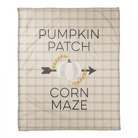 Pumpkin Patch Corn Maze 50x60 Coral Fleece Blanket