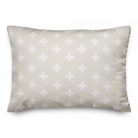 Swiss Cross Pattern  14x20 Spun Poly Pillow