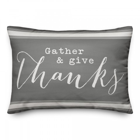 Gather Give Thanks   14x20 Spun Poly Pillow