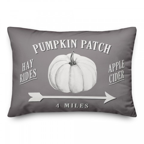Gray Pumpkin Patch 14x20 Spun Poly Pillow