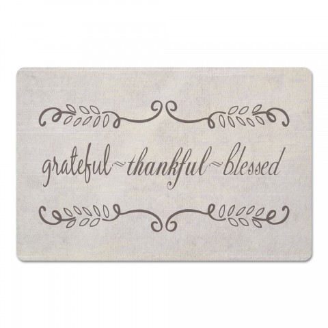 Grateful Thankful Blessed 27x18 Floor Mat