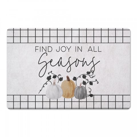 Joy In All Seasons Pumpkin 27x18 Floor Mat