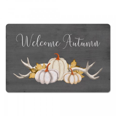 Welcome Autumn Pumpkins  27x18 Floor Mat