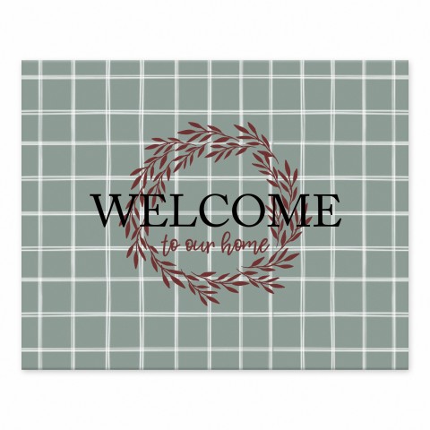 Thankful Floral Wreath 8x10 Tabletop Canvas
