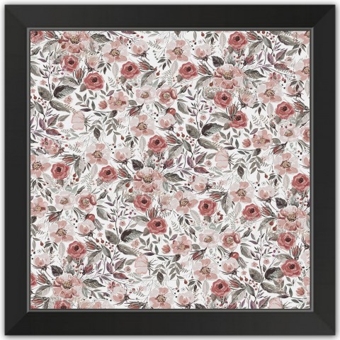 Fall Leaf Cow 11x14 Black Framed Print Under Glass
