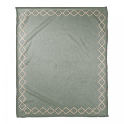 Cream Stacked Lines 50x60 Coral Fleece Blanket