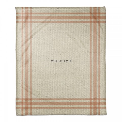 Greteful Earthy Orange 50x60 Coral Fleece Blanket