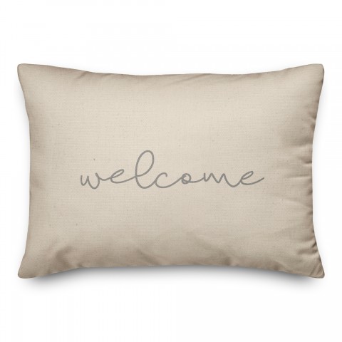 Tan Plaid Family 14x20 Spun Poly Pillow