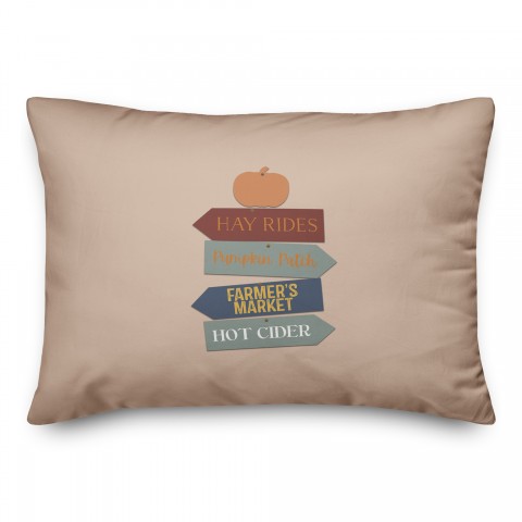 Happy Fall 14x20 Spun Poly Pillow