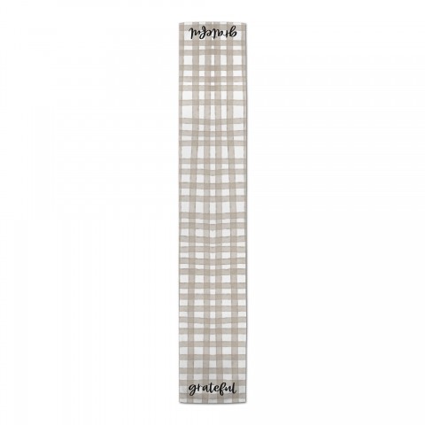 Hand Grid Sage 16x90 Poly Twill Table Runner