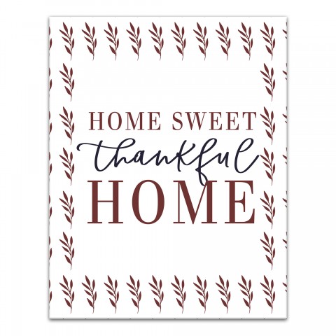 Hello Fall Plaid Pumpkin 16x20 Canvas Wall Art