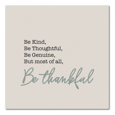 Be Thankful Harvest Sentiment 12x12 Canvas Wall Art