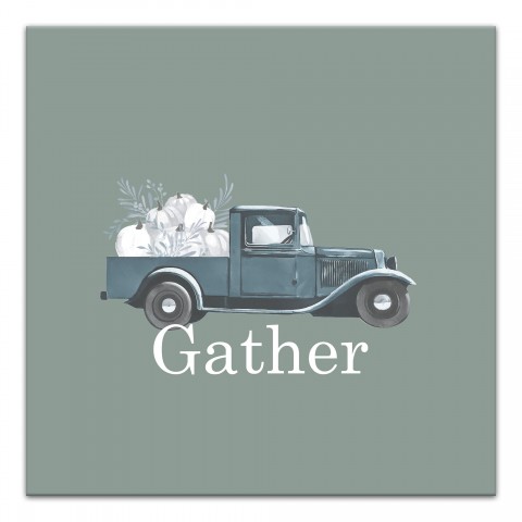 Gather Truck 12x12 Canvas Wall Art