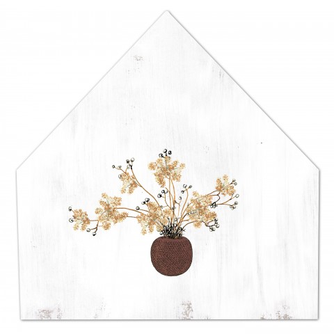 Arched Floral Pot 12x12 House Shaped Canvas