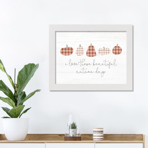 Autumn Days 16X12 Walnut Framed Print Under Glass