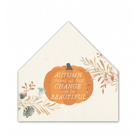 Autumn Change 17x17 House Shaped Canvas