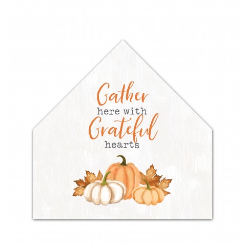 Gather Here 17x17 House Shaped Canvas