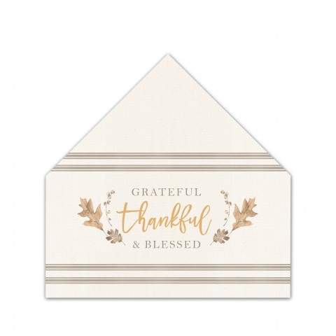 Grateful Thankful   17x17 House Shaped Canvas