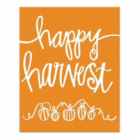 Orange Happy Harvest 8x10 Tabletop Canvas