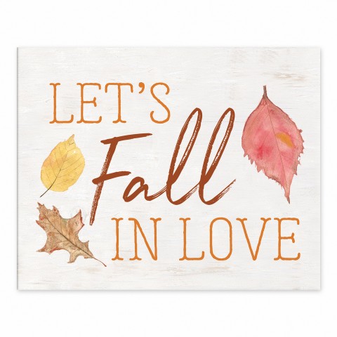 Let's Fall In Love 10x8 Tabletop Canvas