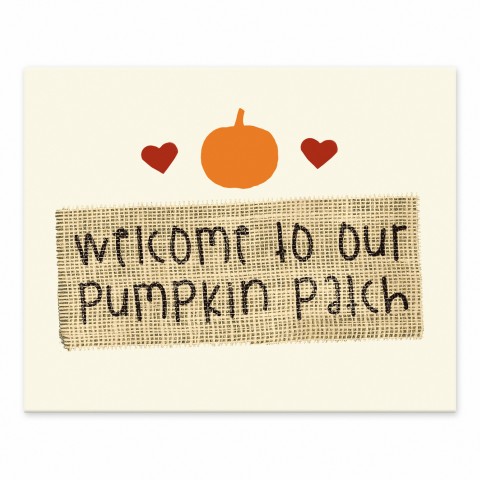 Welcome Pumpkin Patch 10x8 Tabletop Canvas
