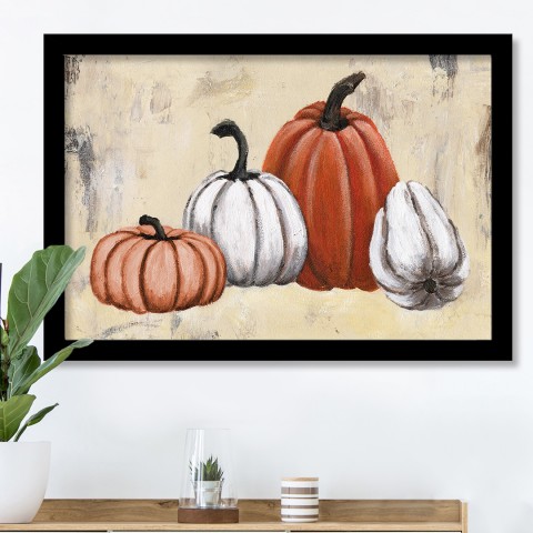 Pumpkin Paint 30X20 Black Framed Print Under Glass