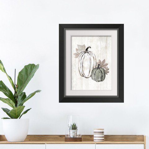 White Harvest 11x14 Black Framed Print Under Glass