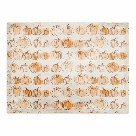 Watercolor Fall Pumpkins 18x14 Poly Twill Placemat