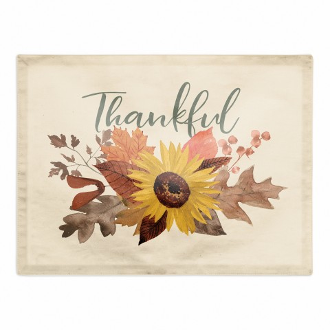 Thankful Sunflower 18x14 Poly Twill Placemat
