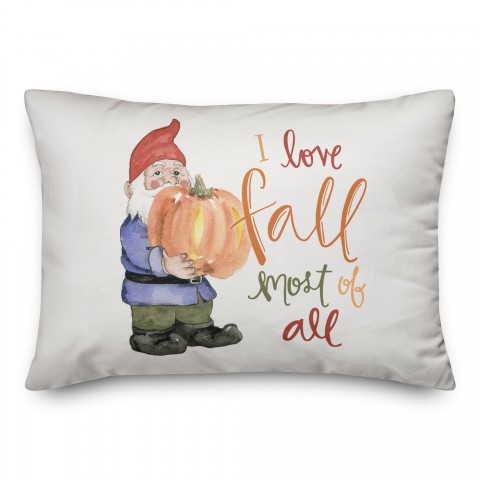 Fall Gnome 14x20 Spun Poly Pillow