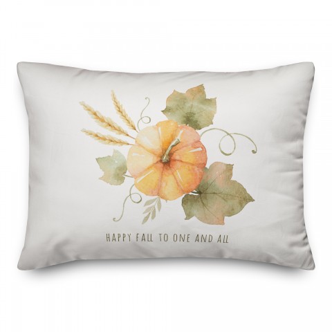 Happy Fall Pumpkin 14x20 Spun Poly Pillow