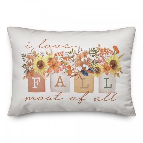 Love Fall Bouquet 14x20 Spun Poly Pillow