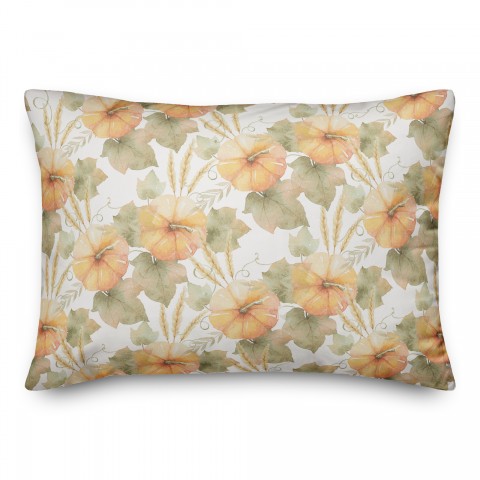 Watercolor Pumpkin 14x20 Spun Poly Pillow