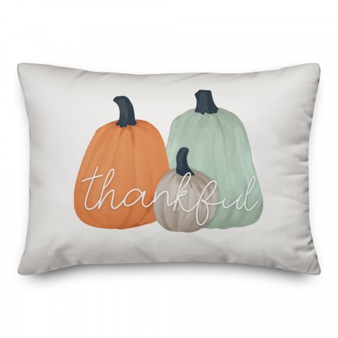 Thankful Pumpkins 14x20 Spun Poly Pillow