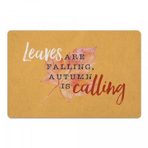 Leaves Falling Autumn Calling 27x18 Floor Mat
