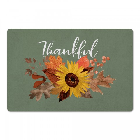 Thankful Fall Sunflower 27x18 Floor Mat