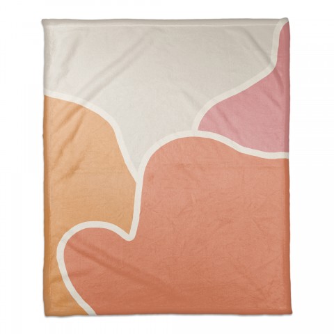 Blush Abstract 50x60 Coral Fleece Blanket