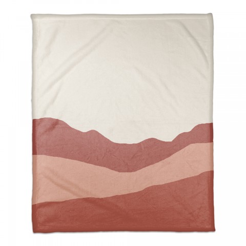 Pink Mountains 50x60 Coral Fleece Blanket