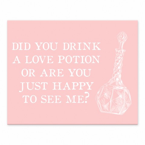 Pink Love Potion 10x8 Tabletop Canvas