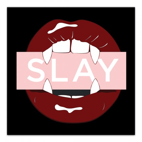 Slay Fangs 12x12 Canvas Wall Art