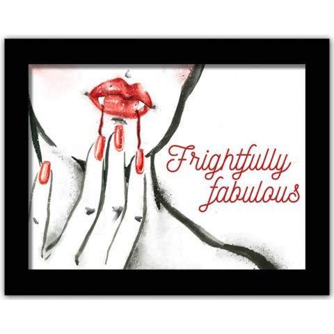 Fabulous Vamp 16X12 Black Framed Print Under Glass