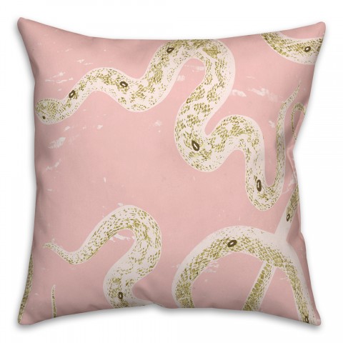 Pink Snake Pillow