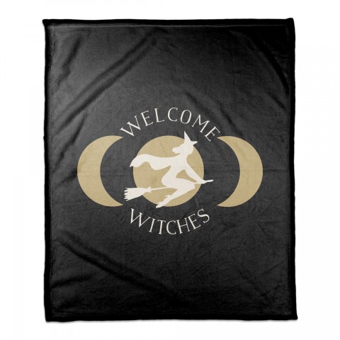 Welcome Witches 50x60 Coral Fleece Blanket