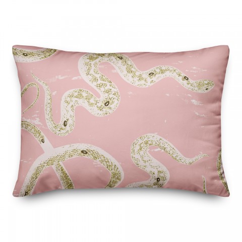 Pink Snake 14x20 Spun Poly Pillow