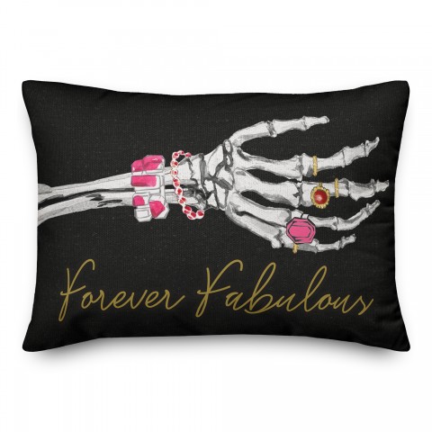 Fabulous Forever Skeleton 14x20 Spun Poly Pillow