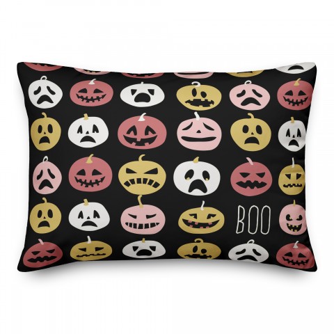 Boo Pumpkins Pattern 14x20 Spun Poly Pillow