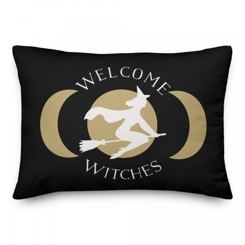 Welcome Witches 14x20 Spun Poly Pillow