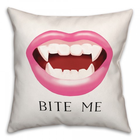Bite Me Vampire Pillow