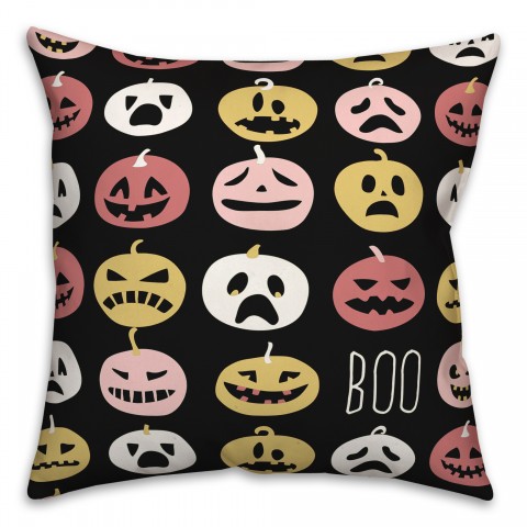 Boo Pumpkins Pattern Pillow