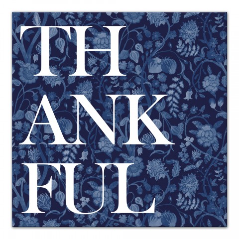 Thankful 16x16 Canvas Wall Art